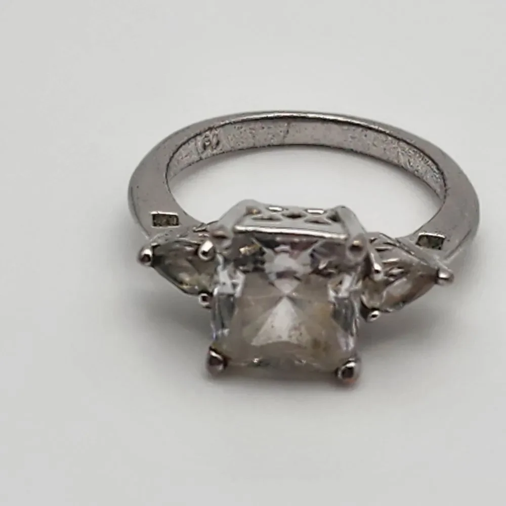 Premier Designs Proposal Silver Tone & Clear CZ Ring (6)